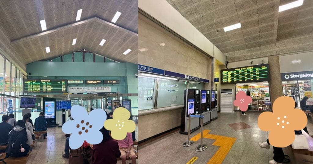 韓国・鳥致院駅 조치원역(ジョチウォン駅/チョチウォン駅)の2階待合室と施設
出典：清州とことこナナル（みそもち）