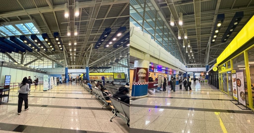 清州国際空港2階、国際線横写真