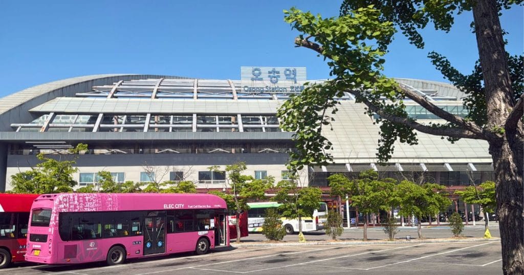 韓国・清州、五松（オソン 오송）駅の全景