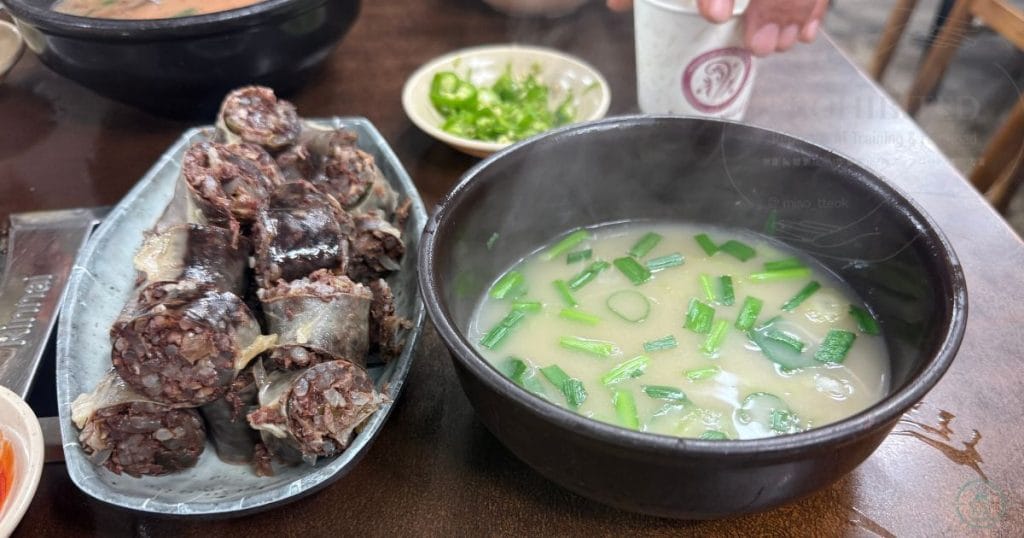 韓国・清州の새가덕순대(セガドクスンデ)のスンデ単品