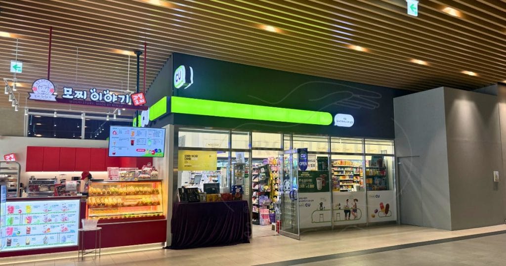 清州高速バスターミナル待合室の売店