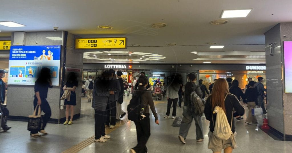 韓国・五松（オソン/오송）駅構内改札