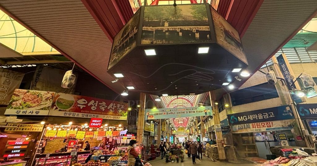 韓国清州、ユッコリ総合市場の中心部２