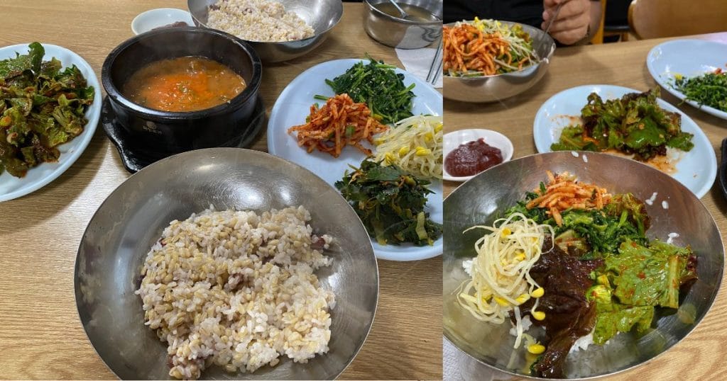 韓国清州、ユッコリ総合市場の食堂「영화식당:ヨンファ食堂」のメニュー写真