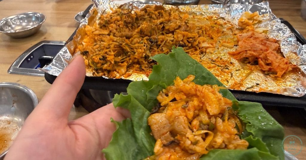 韓国・清州の食堂、봉용불고기(ボンヨンプルコギ)の炒めご飯の作り方3