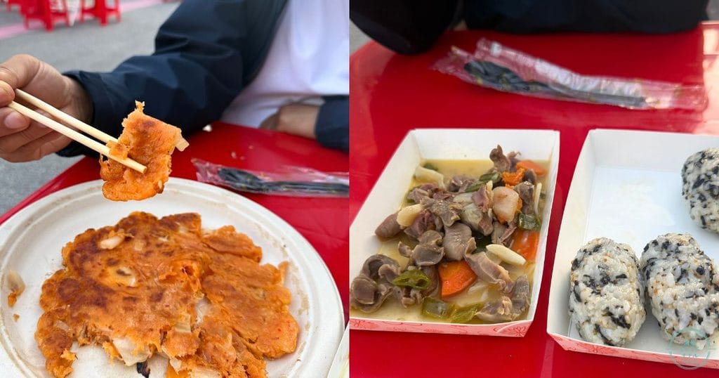 韓国・清州のユッコリ市場の夜市/ナイトマーケット、육거리야시장 만원:ユッコリヤシジャン マンウォンの屋台飯のキムチチヂミなど