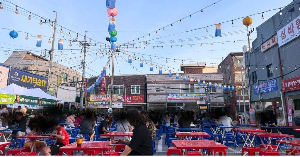 韓国・清州のユッコリ市場の夜市/ナイトマーケット、육거리야시장 만원:ユッコリヤシジャン マンウォンの会場4