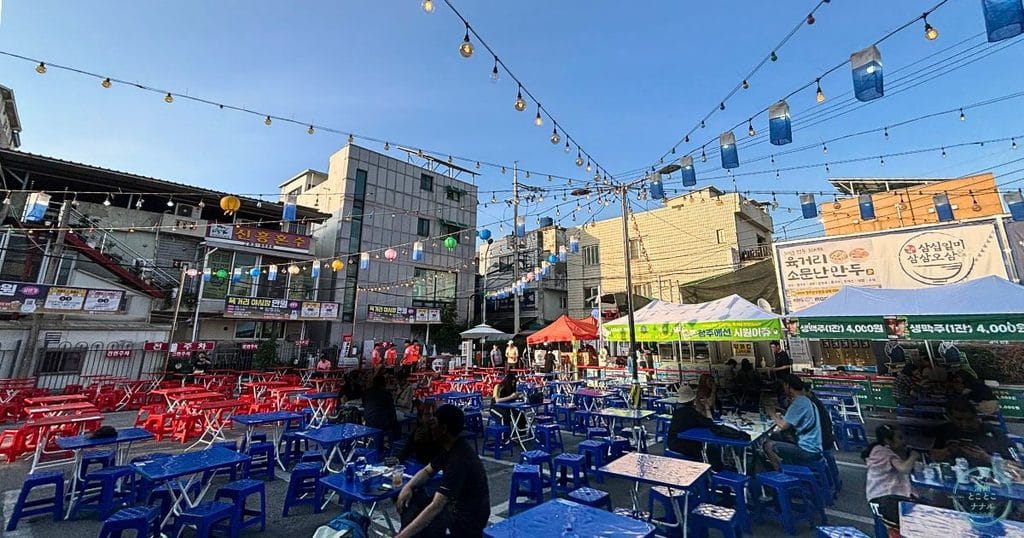 韓国・清州のユッコリ市場の夜市/ナイトマーケット、육거리야시장 만원:ユッコリヤシジャン マンウォンの会場5